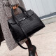 Dosharp品牌女包手提包女大容量欧美时尚新款铂金包女士百搭斜挎包单肩包 黑色小号