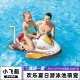 卢卡诺游泳圈动物充气坐骑独角兽成人儿童浮床水上大黄鸭泳池漂浮玩具 小飞艇
