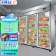 星星（XINGX）厨房冰箱1239升大容量三门 全冷藏不锈钢材质透明玻璃门展示柜 后厨食材保鲜柜SG1.6W3