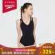 速比涛（Speedo）小黑裙系列修身显瘦连体泳衣女 8121110001 黑色 36