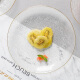 亿嘉（IJARL）日式玻璃碗轻奢果盘 创意水果沙拉透明碗  金边横纹盘大号两只装