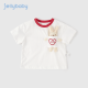 JELLYBABY【立体兔时尚短袖T】2024夏季新款儿童女童T恤甜美舒适 米白 100