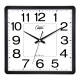 康巴丝（Compas） 挂钟 客厅家用大气方形石英钟办公日历时钟表挂墙卧室壁挂钟表 3112黑白（32*32cm）