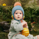 lemonkid婴儿帽子羊毛护耳毛线帽宝宝儿童帽子保暖防风 科林小鸭蓝 48-52