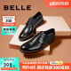 百丽/BELLE商场同款牛皮革男商务正装皮鞋B3217CM0 黑色2 40 