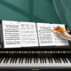 曼尔乐器A4乐谱夹展开四面可放52张曲谱钢琴谱夹曲谱夹子吉他古筝五线谱夹