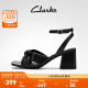Clarks其乐女鞋纯粹65系列简约交叉带镂空凉鞋复古粗高跟单鞋女 黑色 261667494 35.5