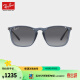 雷朋（RayBan） RayBan雷朋太阳镜2023新品渐变偏光男克里斯高街系列0RB4187F 6592T3透明蓝镜框灰渐变偏光 尺寸54