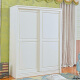 兰古居全实木欧式衣柜推拉滑门1.2米1.6美式风格卧室白色1.4趟移门衣橱 象牙白 1.2米