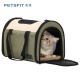 PETSFIT宠适猫包便携外出大容量猫咪背包透气宠物包斜挎包狗出行包可折叠 雪花绿 M【16斤内50*30*33cm】
