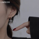 Lnieer银耳环女S999银耳钉2024新款耳扣高级感耳饰耳坠小众设计 平安锁耳环【999足银】