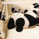 野兽派家居（tbh）熊猫嘭嘭二合一法兰绒暖香毯抱枕车载靠枕家居抱枕 毛毯120*150CM