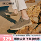 斯凯奇（Skechers）帆布鞋男士商务休闲鞋子66387 卡其色 43 