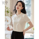 初申新中式短袖衬衫女中国风精致盘扣气质立领泡泡袖小衫S143C1578