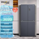 惠而浦（Whirlpool）370升冰箱 超薄十字对开四门冰箱 家用风冷无霜一级变频BCD-370WMBWT