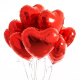 京唐 大红色情人节心形气球铝膜气球 结婚庆用品表白求婚生日派对气球装饰 红色气球10只装配气筒