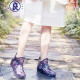 Maruryomaruryo女士晴雨鞋休闲型日本制造进口妈妈鞋防滑雨靴水鞋 套鞋 樱花 S(35/36码可穿)