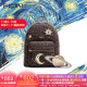 【预售】FION/菲安妮双肩包女2019新款 时尚星空书包 探索银河系列背包 大容量旅行包包 啡