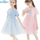 迪士尼（Disney）女童连衣裙儿童公主裙女孩爱莎短袖蓬蓬裙夏装 HXM015蓝色 130cm 