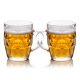 嘉鸿美居 畅系列 啤酒杯经典扎啤杯水晶杯创意啤酒杯果汁杯奶茶杯 500ML 2只装