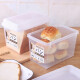 Sanada Seiko 日本进口面包盒吐司储存盒杂粮水果收纳盒保鲜盒 食品盒透明带盖
