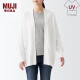 无印良品 MUJI 女式 防紫外线性能 莱赛尔纤维中长开衫防晒衣外搭BAD55A2S 白色 M