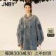 江南布衣（JNBY）【立体花卉】商场同款24春新品牛仔夹克水洗提花女休闲5O2612230 995/牛仔洗兰 M