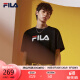 FILA 斐乐官方情侣短袖T恤2024夏季经典LOGO圆领纯棉宽松上衣