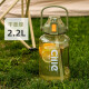 希乐（cille）大容量水杯男女运动水壶夏季健身水桶吨桶吨杯子DS-547干草绿2.2L