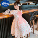 迪士尼（Disney）女童夏装连衣裙2024新款韩版洋气儿童夏季裙子女孩中大童公主裙潮 粉色 130cm(130cm)
