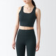 无印良品（MUJI） Walker 女式 易干 背心式文胸 内衣 BIH03A3S 黑色 L /C75