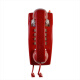 比特 HA41T-25挂式仿古有绳电话机 经典复古浴室话机 金属铃声 按键老式壁挂电话机22 红色带灯