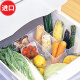 NAKAYA日本进口冰箱收纳篮蔬菜分类保鲜整理筐冰柜抽屉内部食品分隔储存 透明色 9.7*24.5*14HCM