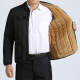 良布中老年棉服男短款加绒加厚棉衣男士中年爸爸装冬季老年人棉袄外套 黑色 3XL150-180斤