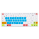 升派（ESPL） 华硕笔记本电脑键盘保护膜贴膜 X44L P43S K45D A43TA X43E 五彩蓝底
