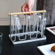川岛屋 日式创意铁艺杯架木提手杯子收纳架杯子沥水架厨房置物架玻璃杯挂架水杯架 单款