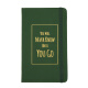 趁早主题精装硬皮旅行手册 行程购物地点记录笔记本旅行日记手帐-墨绿金