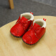 贝贝街区婴儿棉鞋男冬季婴幼儿软底一岁宝宝鞋子0-1岁学步鞋女童不掉鞋 红色 14码内长11.5cm