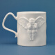 稀奇（XQ） 天使红茶骨瓷杯金把天使浮雕创意马克杯送朋友生日礼物 白把（礼盒装）