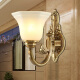可洛 欧式全铜壁灯美式过道玄关灯阳台走廊户外卧室灯床头灯具 Y096-1B（直径15.5cm高度25.7cm）