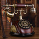 慕予臻老式转盘电话机美式座机欧式雕花座机家用复古电话仿古机电话机 插线款：复古转盘-双铃版