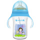 贝儿欣（BABISIL） 特宽口径奶瓶婴儿小奶瓶初生婴儿玻璃奶瓶 蓝色 270ml