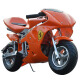 朗创4冲程迷你跑车小型摩托车纯汽油版手拉式启动小跑车赛车小高赛 橙色