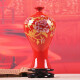 景德镇陶瓷器 中国红花瓶 家居装饰品婚庆礼品 工艺品摆件 美人瓶