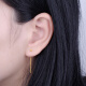匠蕴黄金耳线足金999金珠耳线圆珠长款女款黄金耳饰 链长4厘米 一对 0.9g