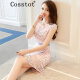 卡思彤（Cosstot）品牌女装 蕾丝连衣裙夏装新款女装潮韩版修身ins超火包臀鱼尾裙子 图片色 XL