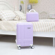 达旅拉杆箱女万向轮可爱行李箱时尚密码箱20/24英寸旅行箱子母箱 浅紫色+化妆包 24英寸