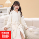 京东快递婴幼儿浴袍带帽加厚柔软透气宝宝浴巾儿童睡袍吸水裹巾 贝乐【米白色】 大号【身高140-160cm儿童穿】