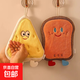 【洁丽雅同款】加厚加大可爱吐司面包卡通擦手巾正反面加厚枕巾 奶酪+面包 2条