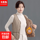 羽绒棉马甲女加绒加厚2025新款修身短款保暖内胆V领时尚百搭背心 卡其色【女士纯色内穿加绒马甲】 XL 建议【105-115斤】